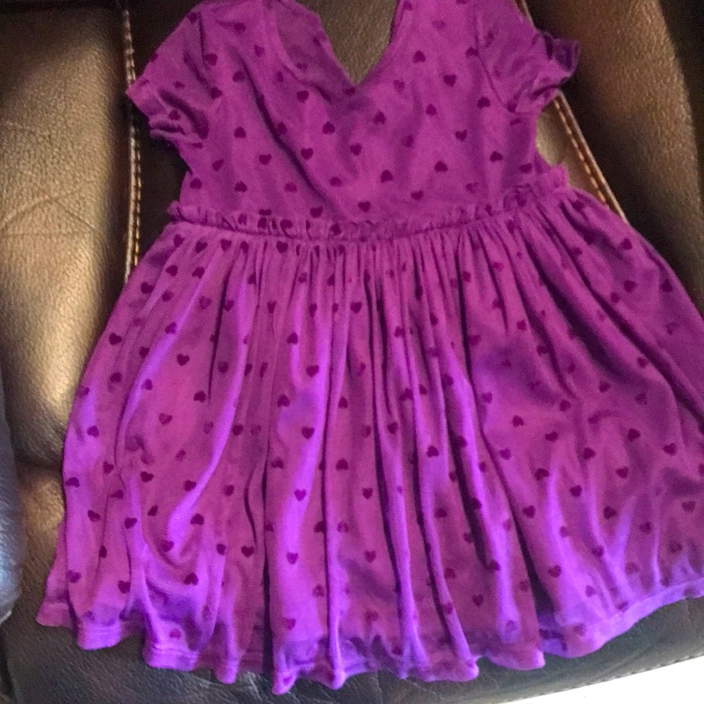 Purple Dress with heart shaped polkadots